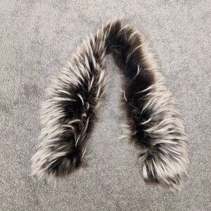 Sagafurs Women's Removable Fur Collar In Cream Brown Winter Luxurious Chic Warm